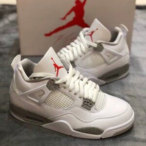 Nike Air Jordan 4 Retro 'White Cement' Men’s Deadstock Sneakers - New With Origi
